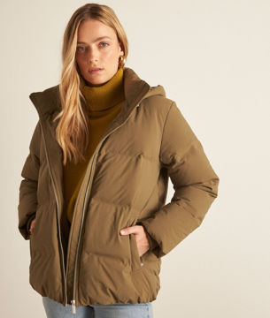 Picture of MINA SHORT PALE KHAKI PADDED COAT